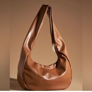 Anthropology Timmie Faux-Leather Slouchy Shoulder Bag